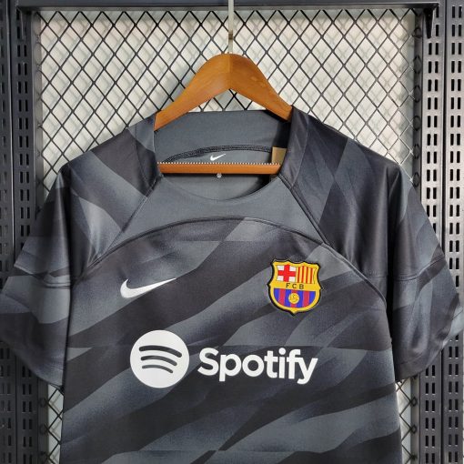 2023/2024 Barcelona Goalkeeper Black Football Shirt  Thai Quality