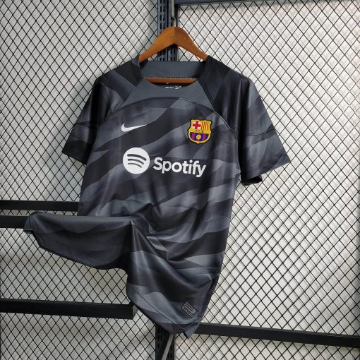 2023/2024 Barcelona Goalkeeper Black Football Shirt  Thai Quality