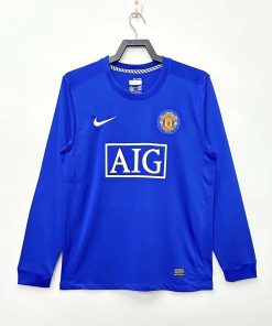 2007/2008 Retro Long Sleeve Manchester United Away Football Shirt Thai Quality