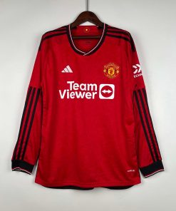 2023/2024 Long Sleeve Manchester United Home Football Shirt  Thai Quality