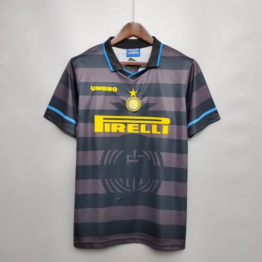 1997/1998 Retro Internazionale Milan Away Football Jersey  Thai Quality