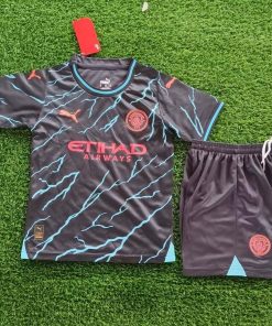 2023/2024 Manchester City Third Away Football Shirt  Thai Quality Kids Size