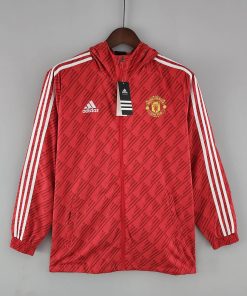 2022/2023 Manchester United Windbreaker Red White Edge