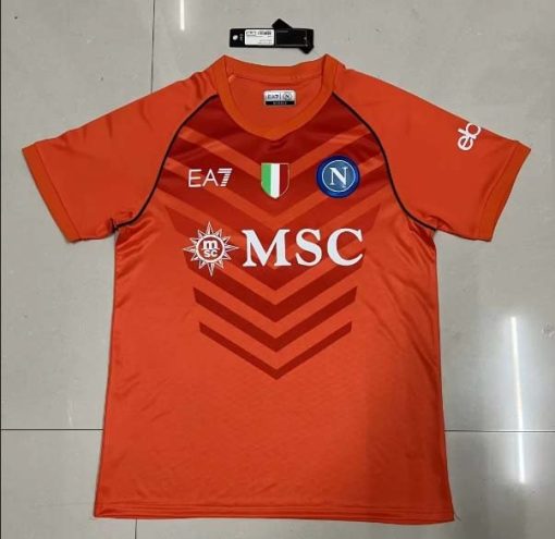 2023/2024 Napoli Goalkeeper Orange Soccer Jersey  Thai Quality