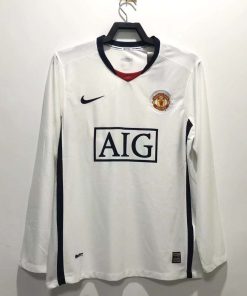 2008-2009 Retro Long Sleeve Manchester United Home Football Shirt  Thai Quality