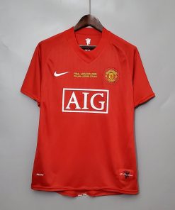 2007/2008 Retro Manchester United Home Champions League Edition Football Shirt  Thai Quality