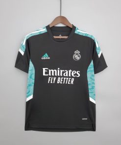 2021/2022 Real Madrid Training Wear Football Shirt Black Green