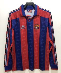 1996/1997 Retro Long Sleeve Barcelona Football Shirt Home Champions League  Thai Quality