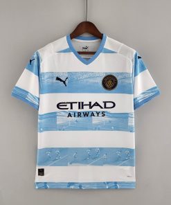 2022/2023 Manchester City Football Shirt Blue And White  Thai Quality