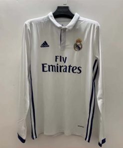 2016/2017 Retro Long Sleeve Real Madrid Home Football Shirt Thai Quality