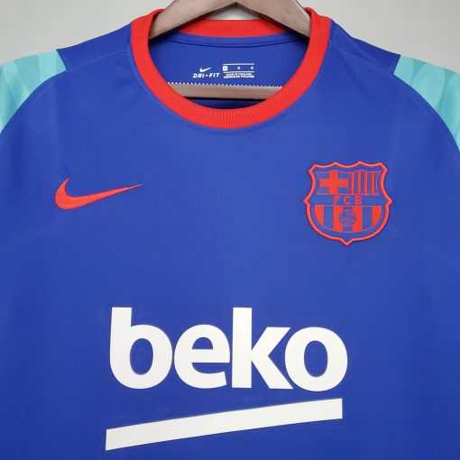 2021/2022 Barcelona Jersey Training Wear Blue And Green