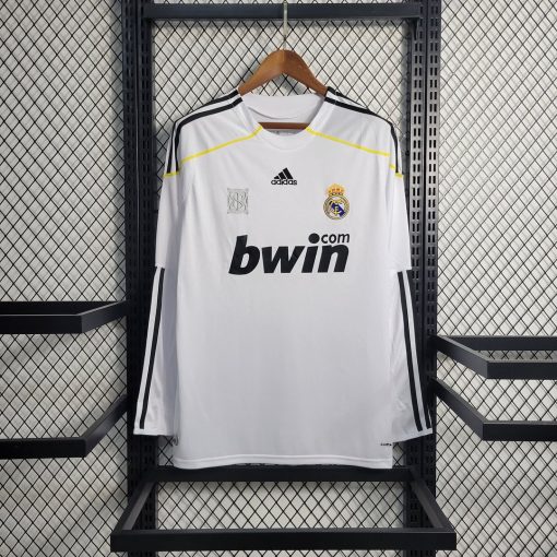 2009/2010 Retro Long Sleeve Real Madrid Home Soccer Jersey  Thai Quality