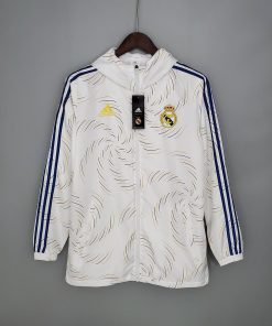 2021/2022 Real Madrid Jersey Windbreaker White(Blue Edge)