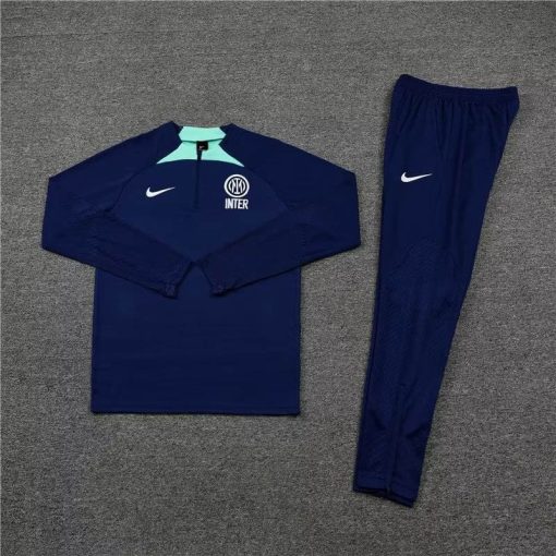 2022/2023 Internazionale Milan Half-Pull Training Suit Royal Blue Football Jersey  Thai Quality Set