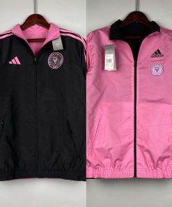 2023/2024 Inter Miami Reversible Windbreaker（black-pink）Soccer Jersey Thai Quality