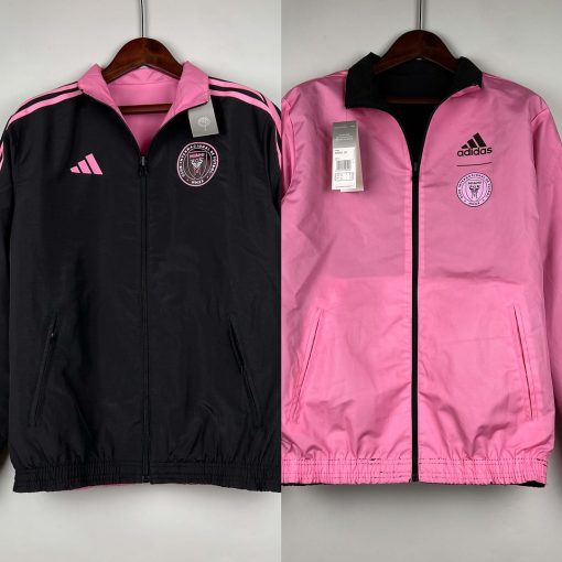 2023/2024 Inter Miami Reversible Windbreaker（black-pink）Soccer Jersey Thai Quality