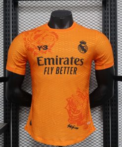 2024/2025 Player Version Real Madrid Y-3 Special Edition Orange Football Shirt  Thai Quality