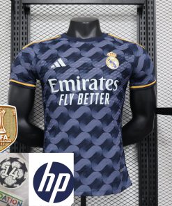 Real Madrid 23-24 14 Champions Away Player Edition Jersey-Men